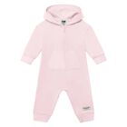 Girls Pink Logo Softskin Baby Romper, 2, hi-res