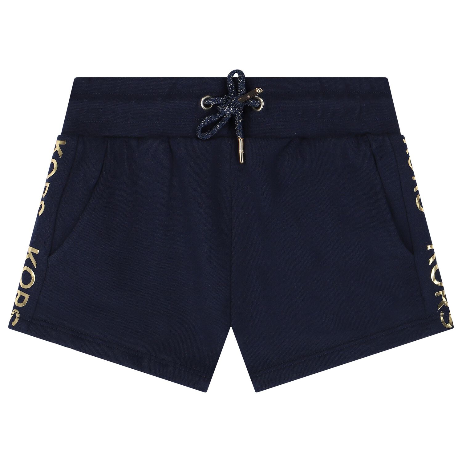 Girls Navy Blue Logo Shorts, 2, hi-res image number null