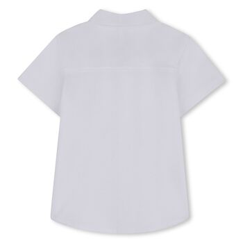 Younger Boys White Logo Shirt