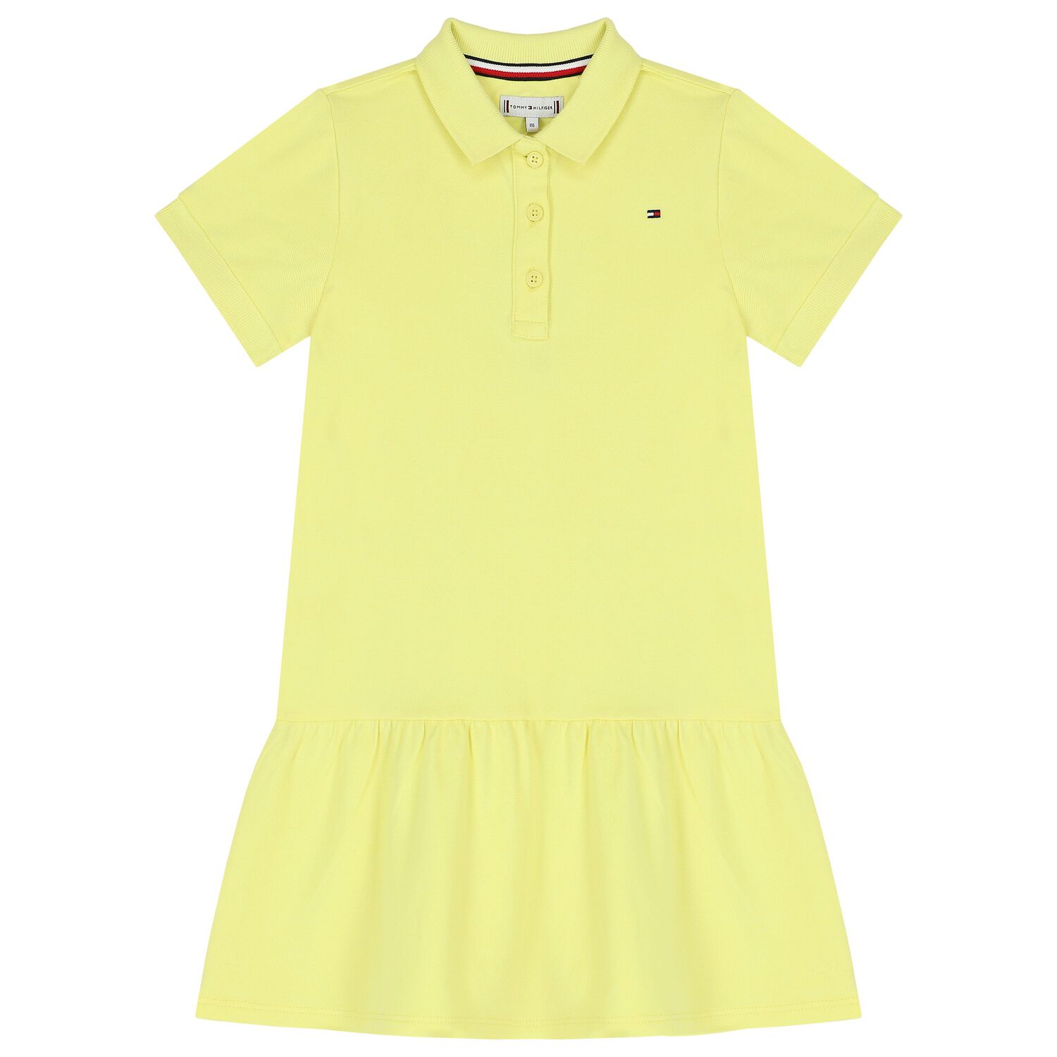 Girls Yellow Logo Polo Dress, 5, hi-res image number null