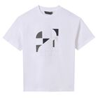 Boys White Cotton T-Shirt, 1, hi-res