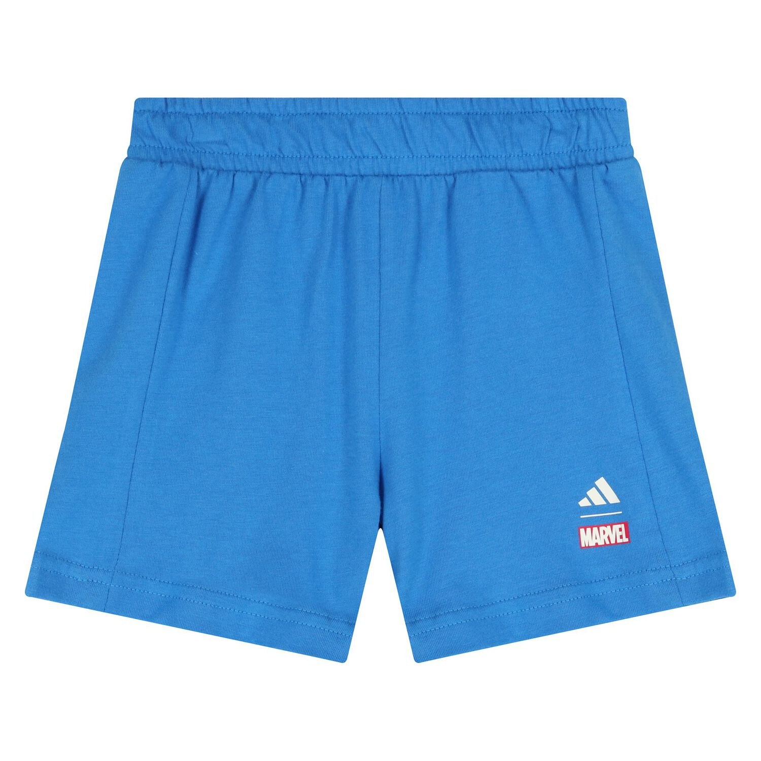 Younger Boys Blue Marvel Shorts Set, 1, hi-res
