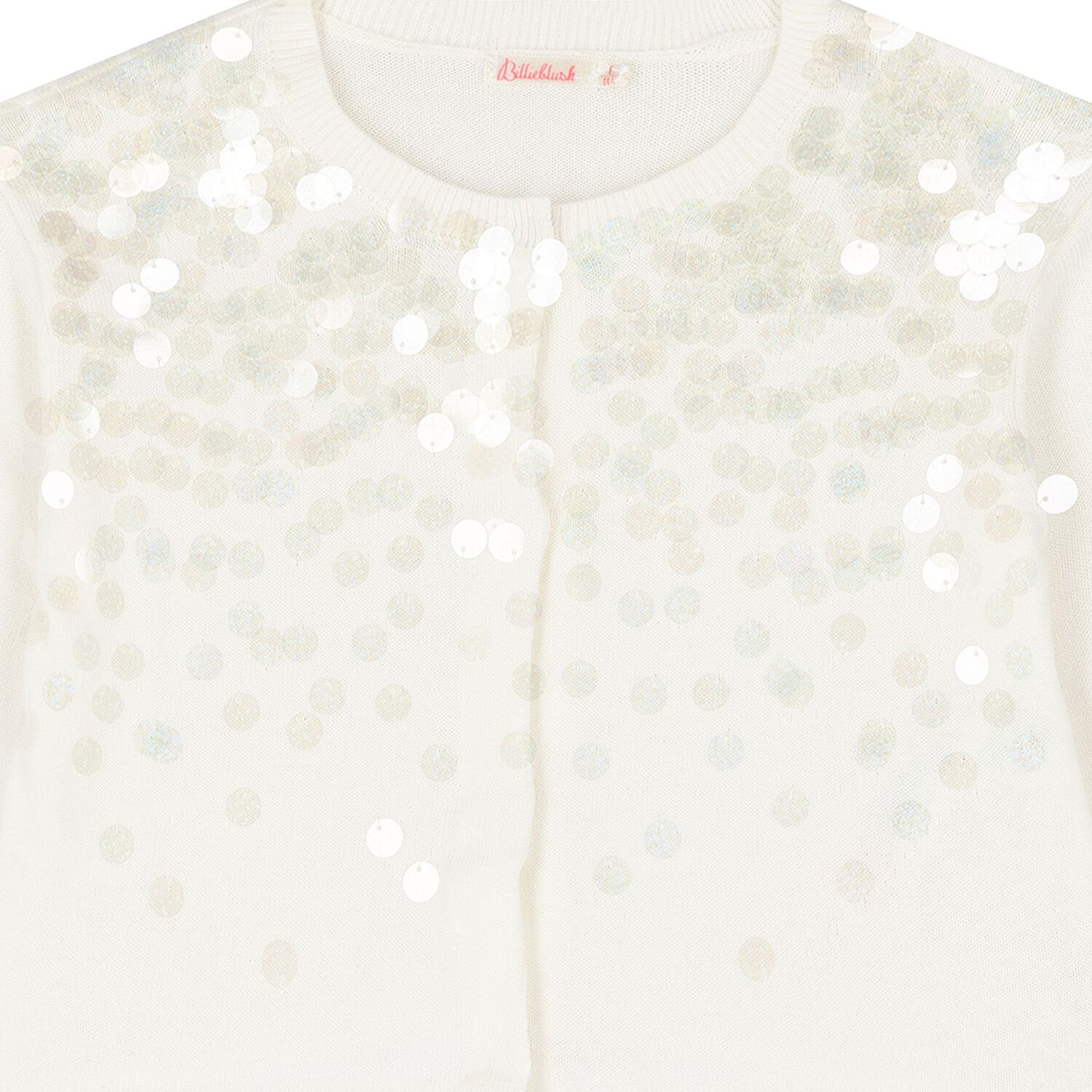 Girls Ivory Sequin Cardigan, 1, hi-res