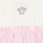Baby Girls Ivory & Pink Medusa Logo Dress Set, 1, hi-res