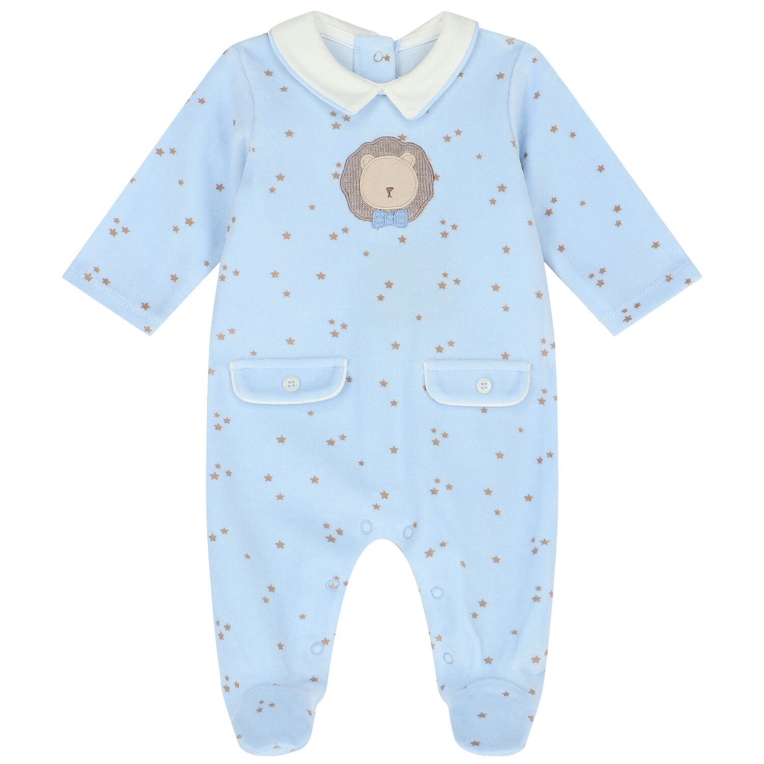 Baby Boys Blue Babygrows ( 2-Pack ), 1, hi-res