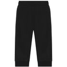 Younger Boys Black Logo Joggers, 1, hi-res