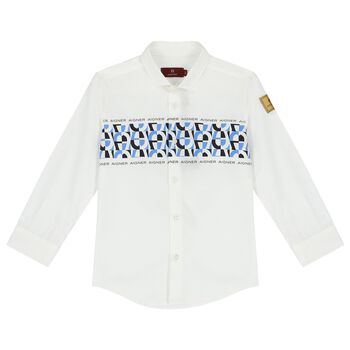 Boys White Logo Shirt