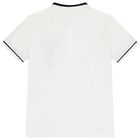 Boys White Teddy Bear Logo Polo Shirt, 1, hi-res