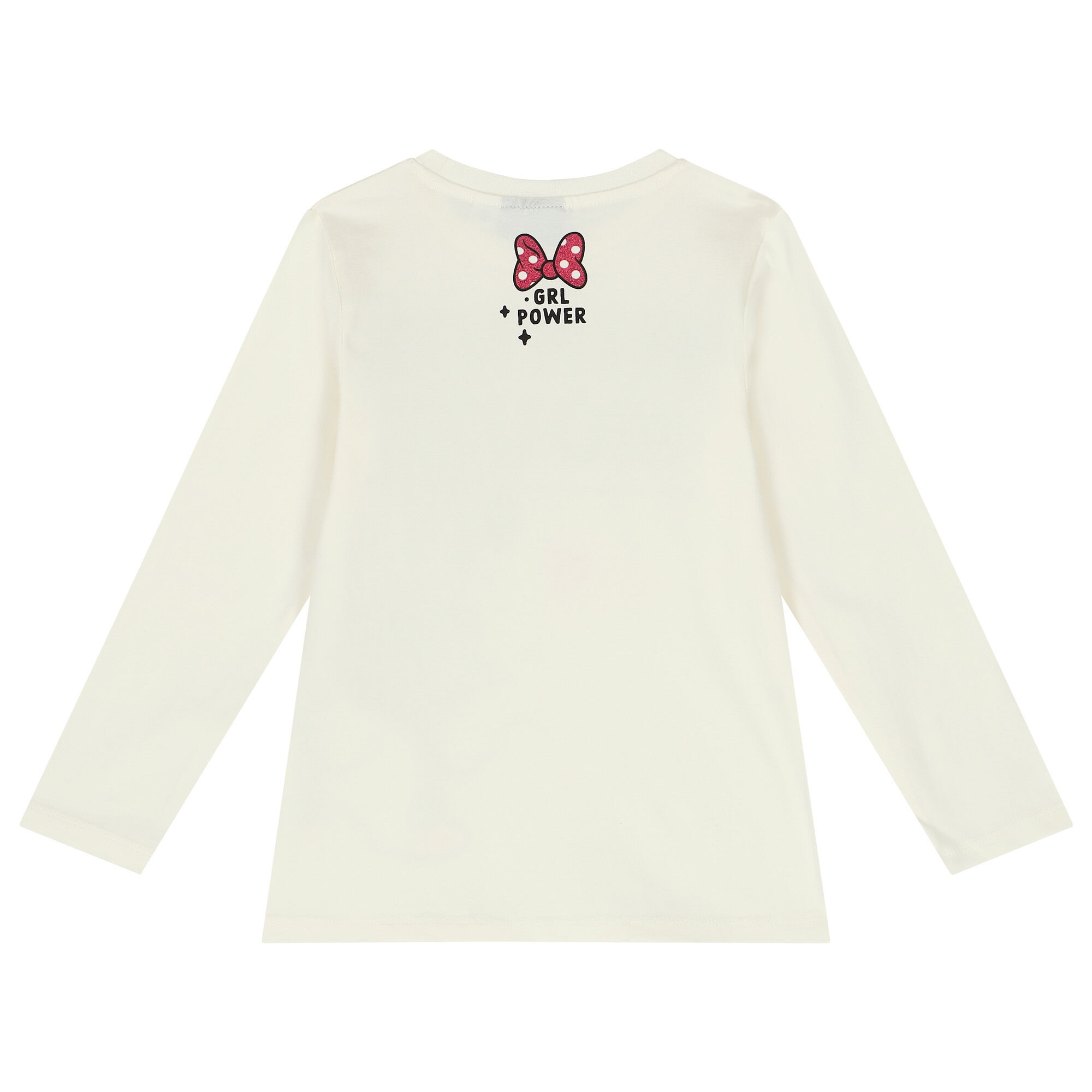 iDO Girls Ivory Minnie Mouse Long Sleeve Top Junior Couture UK