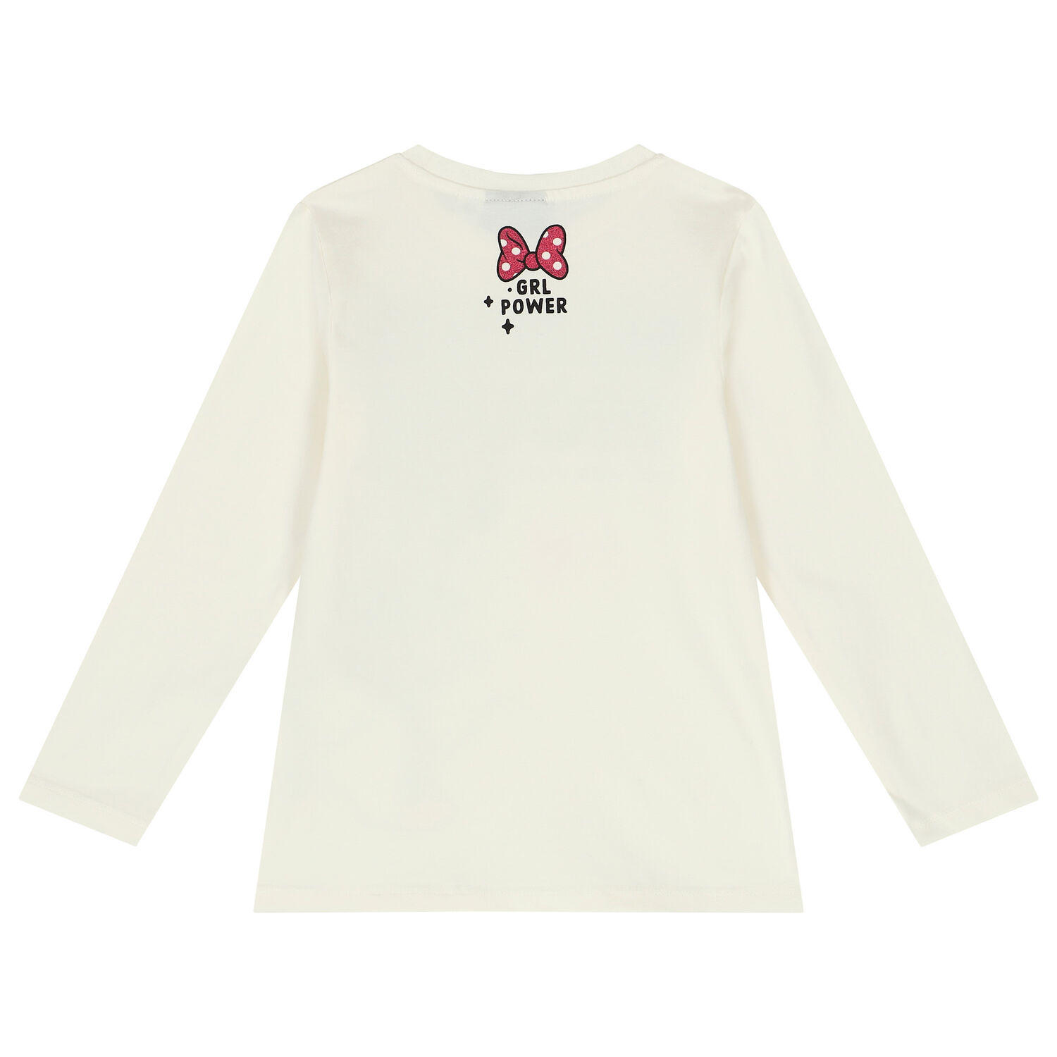 Girls Ivory Minnie Mouse Long Sleeve Top, 1, hi-res