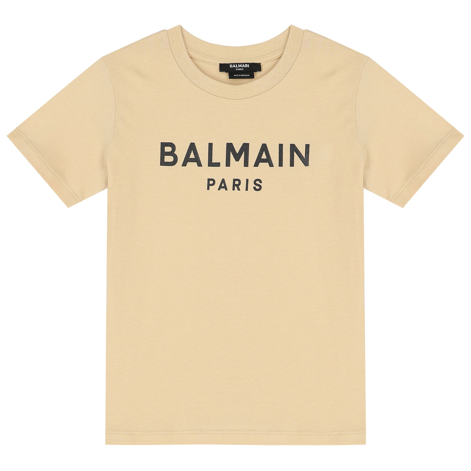Boys Beige Logo T-Shirt, 1, hi-res
