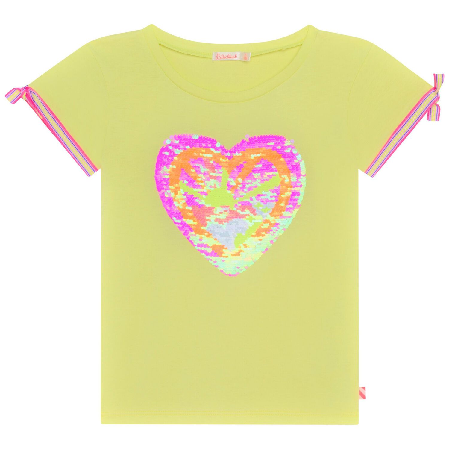 Girls Yellow Sequin T-Shirt, 1, hi-res image number null