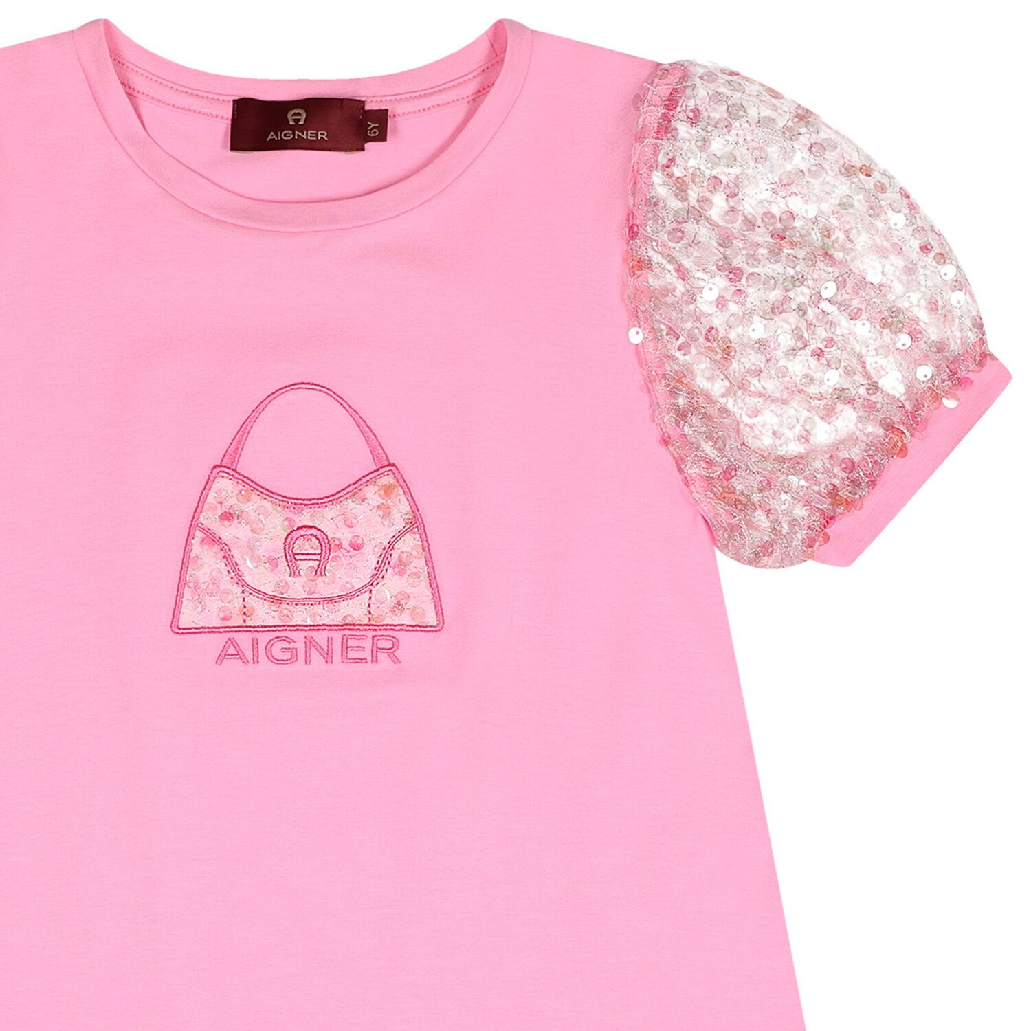 Girls Pink Sequin Bag Dress, 1, hi-res