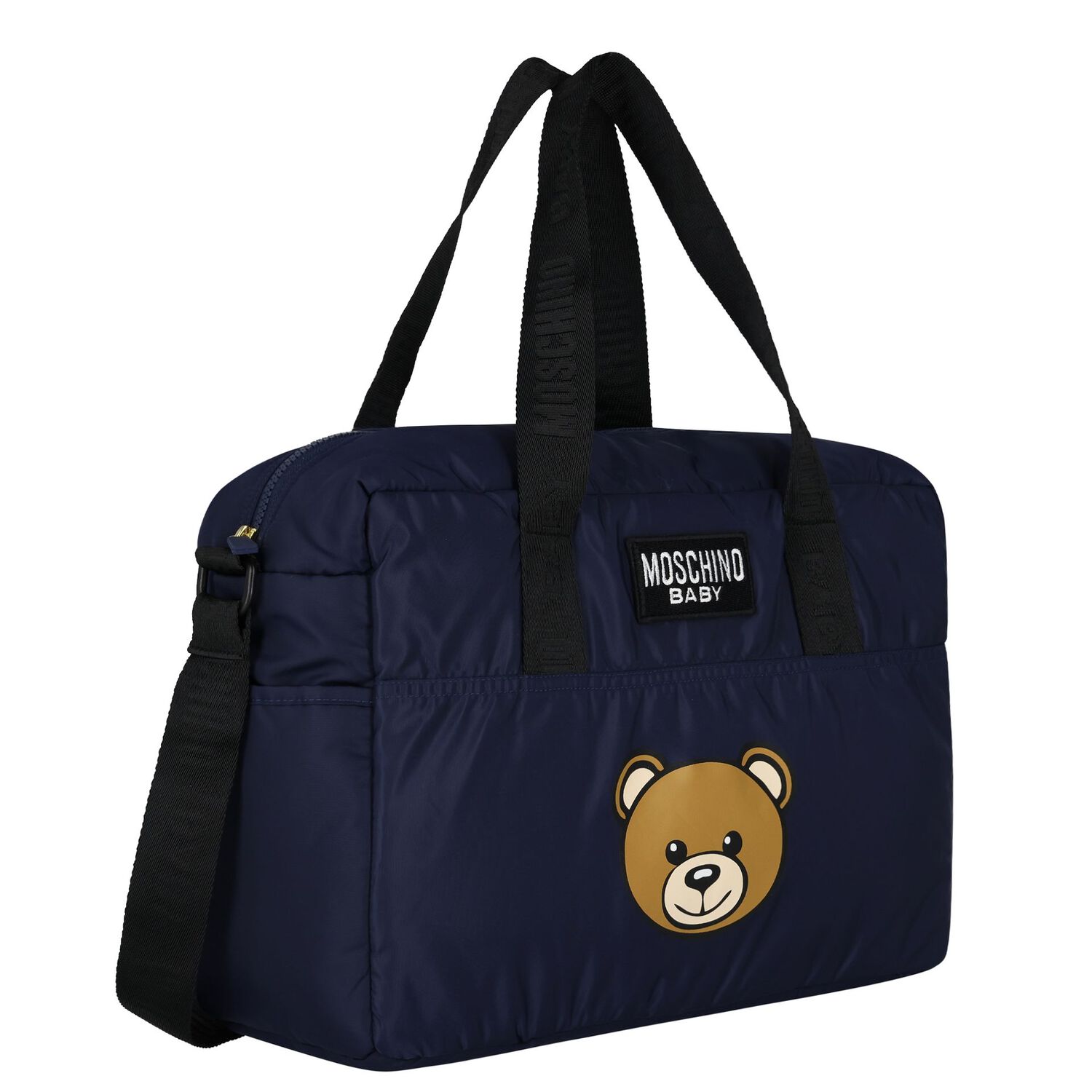 Navy Blue Teddy Bear Logo Baby Changing Bag, 1, hi-res image number null