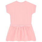Younger Girls Pink Teddy Logo Dress, 4, hi-res