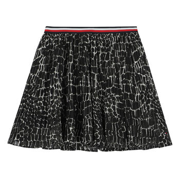 Girls Black Pleated Skirt