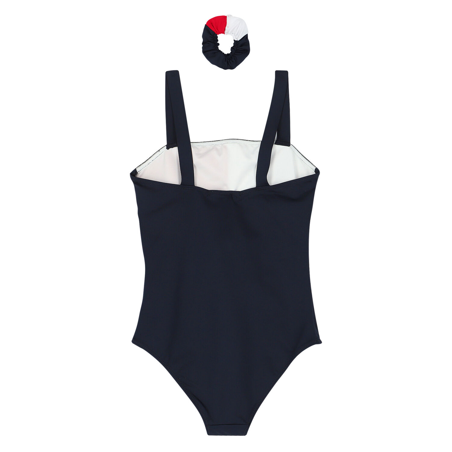 Girls White, Red & Navy Swimsuit, 1, hi-res