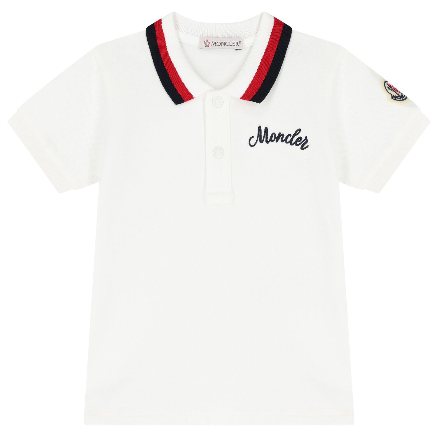 Younger Boys Ivory Polo Shirt, 1, hi-res