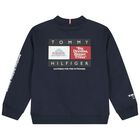 Boys Navy Blue Logo Sweatshirt, 1, hi-res