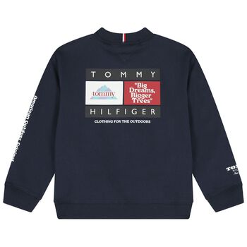 Boys Navy Blue Logo Sweatshirt