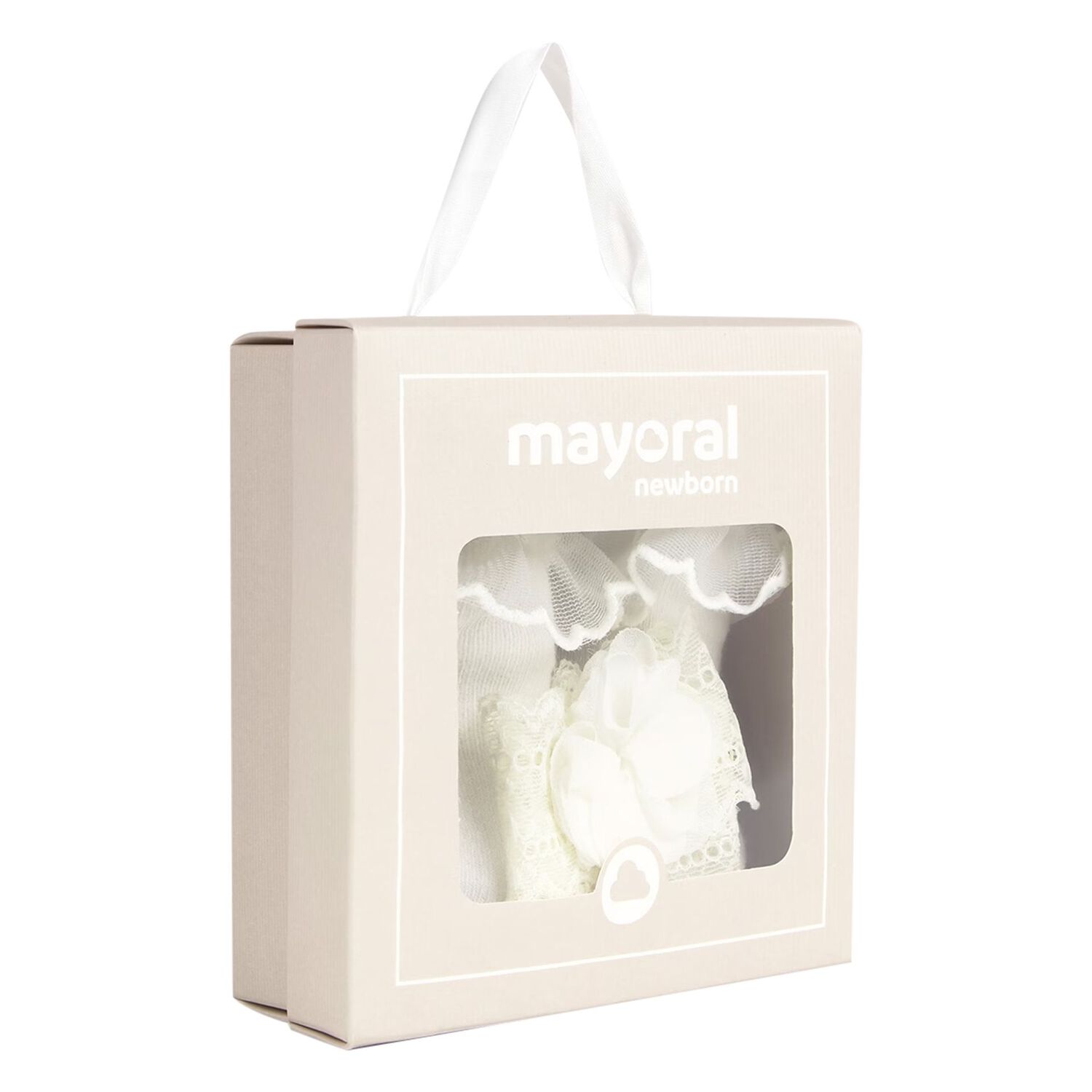 Baby Girls Ivory Headband & Socks Set, 2, hi-res image number null