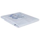 Baby Boys White & Blue Striped Blanket, 1, hi-res