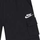 Boys Black Logo Shorts, 1, hi-res