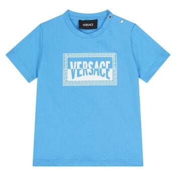 Younger Boys Blue Logo T-Shirt