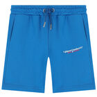 Boys Blue Logo Shorts, 2, hi-res