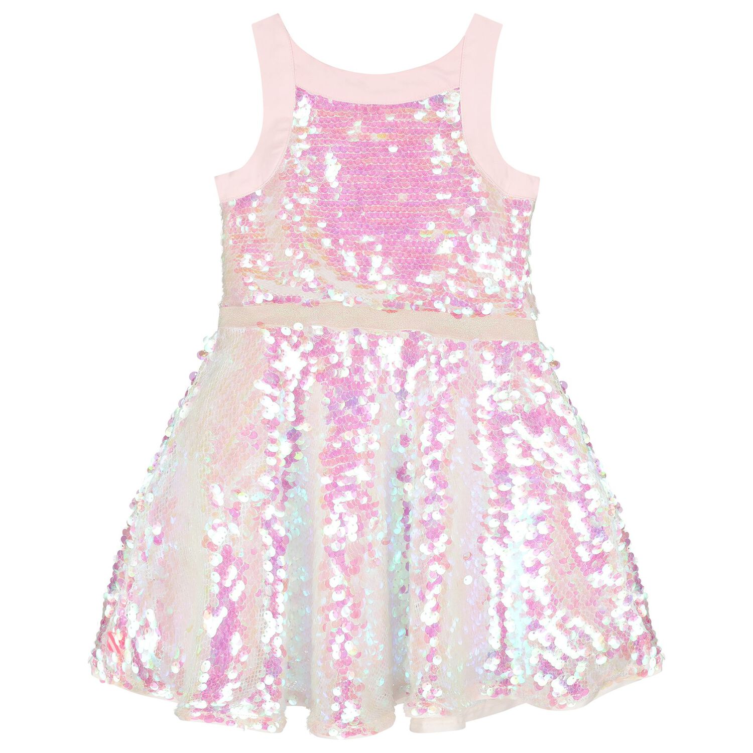 Girls Pink Iridescent Sequin Dress, 1, hi-res