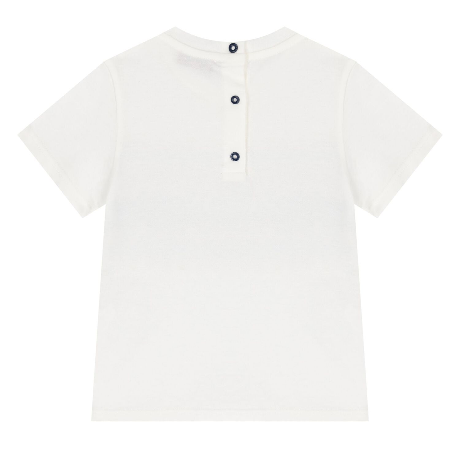 Younger Boys White Logo T-Shirt, 1, hi-res