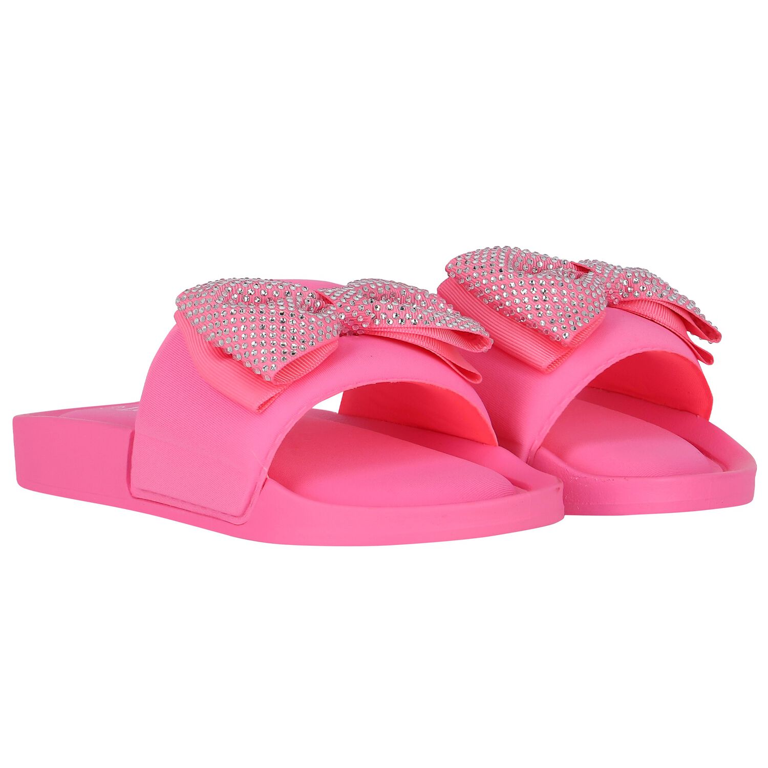 Girls Pink Butterfly Sliders, 1, hi-res
