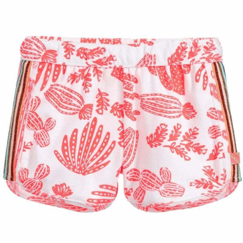 Girls Pink & White Shorts, 1, hi-res image number null