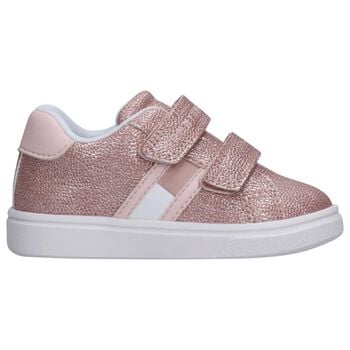 Girls Pink Logo Trainers