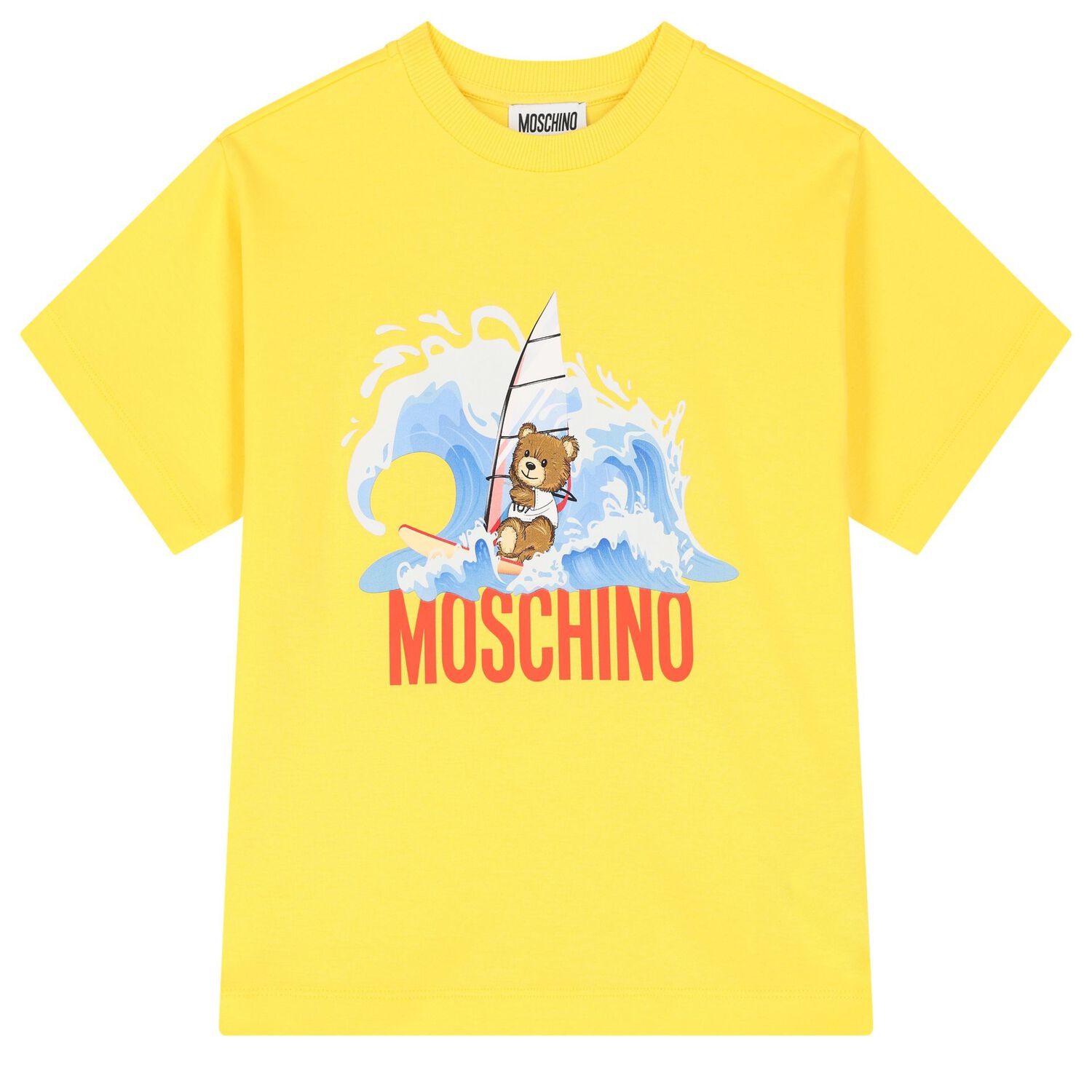 Boys Yellow & White Cotton Logo Shorts Set, 3, hi-res