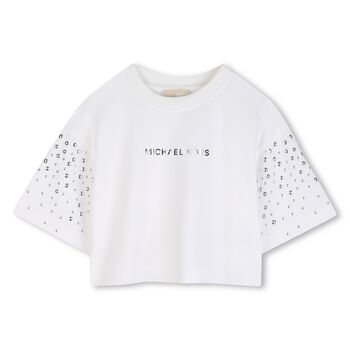 Girls White Logo T-Shirt