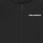 Boys Black Logo Hooded Zip Up Top, 1, hi-res