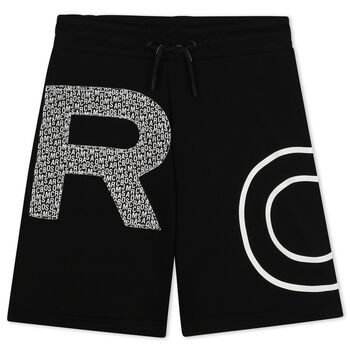 Boys Black Logo Shorts