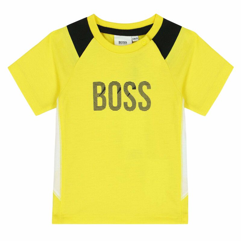 Younger Boys Yellow Logo T-Shirt, 1, hi-res image number null