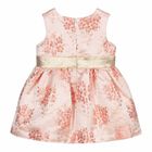 Baby Girls Pink Jacquard Dress, 1, hi-res