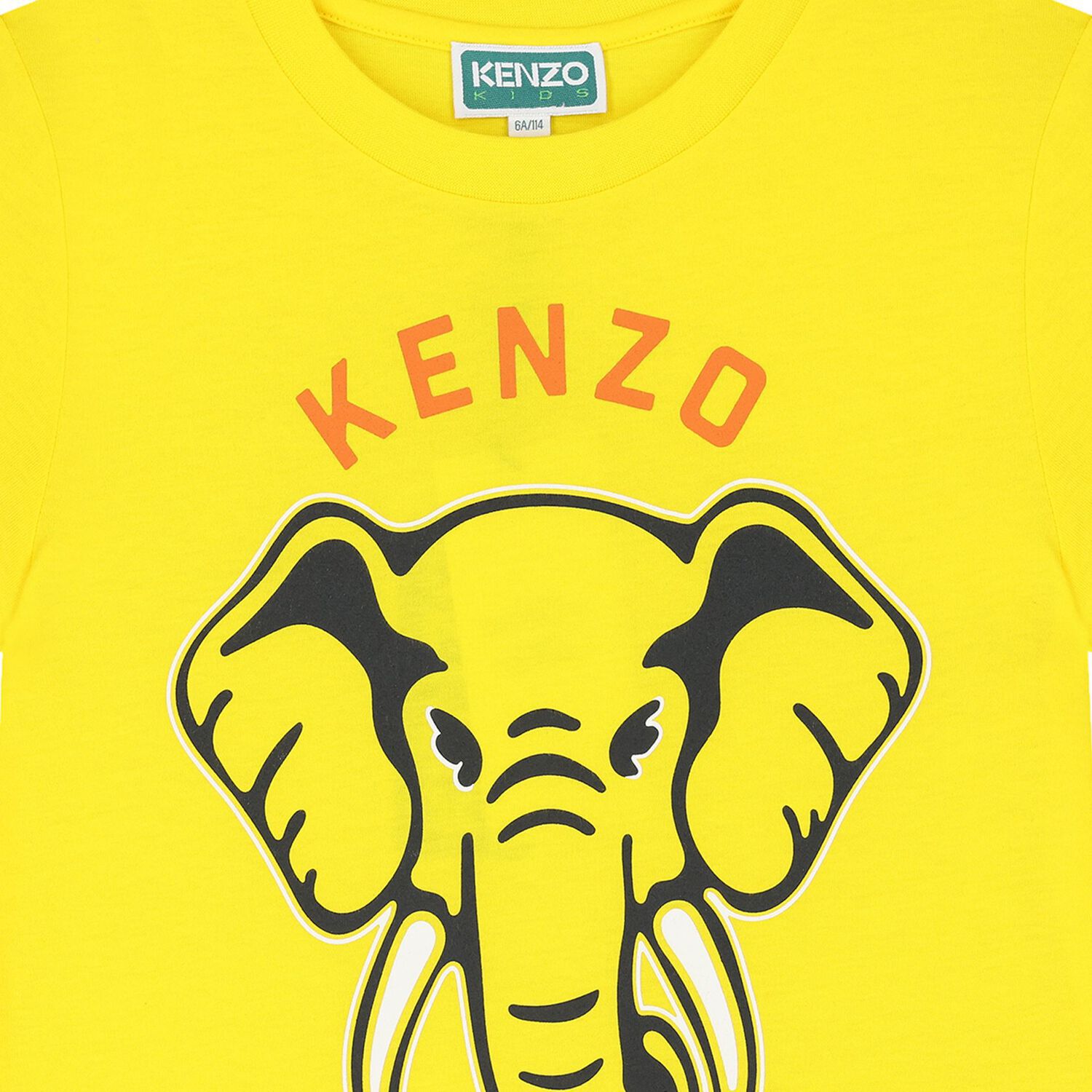 Boys Yellow Elephant Logo T-Shirt, 1, hi-res
