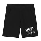 Boys Black Cotton Shorts, 2, hi-res