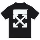 Boys Black Arrow Logo Polo Shirt, 1, hi-res