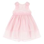 Younger Girls Pink Chiffon Dress, 1, hi-res