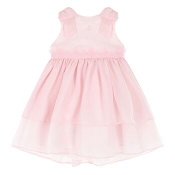 Younger Girls Pink Chiffon Dress