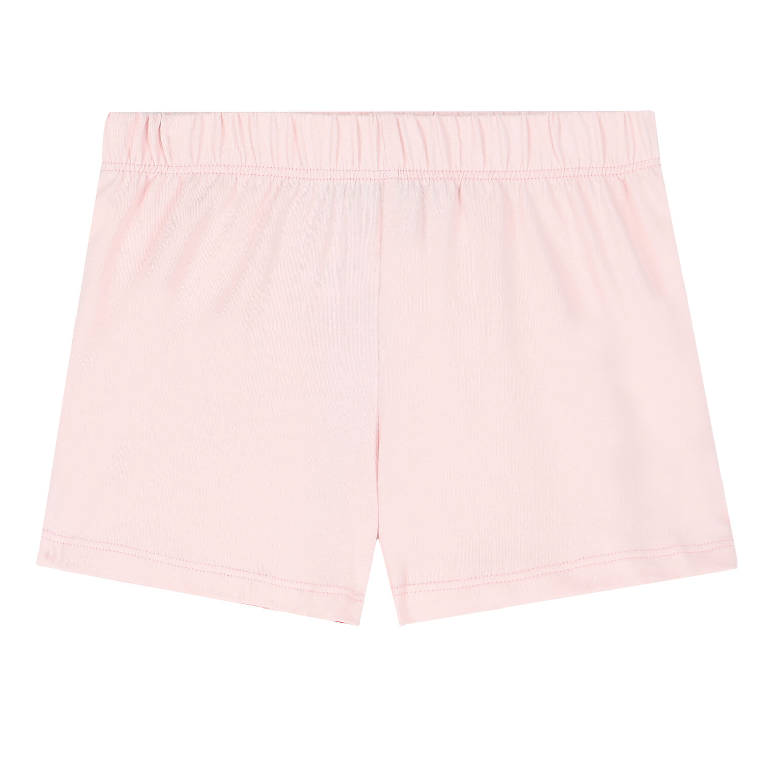 Girls White & Pink Teddy Logo Pjyamas, 1, hi-res