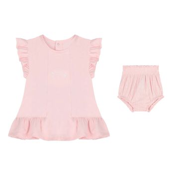 Baby Girls Pink Floral Shorts Set
