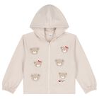 Girls Beige Teddy Bear Tracksuit, 1, hi-res