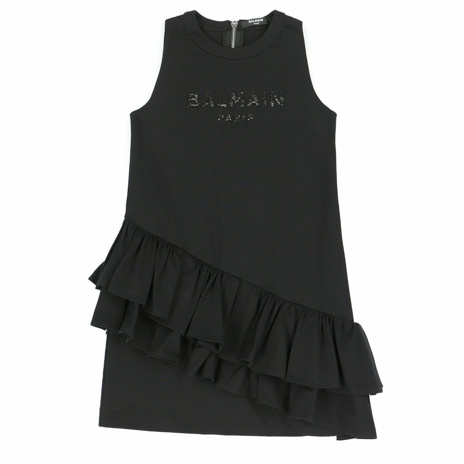 Girls Black Logo Dress, 1, hi-res