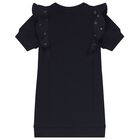 Girls Navy Blue Logo Dress, 2, hi-res